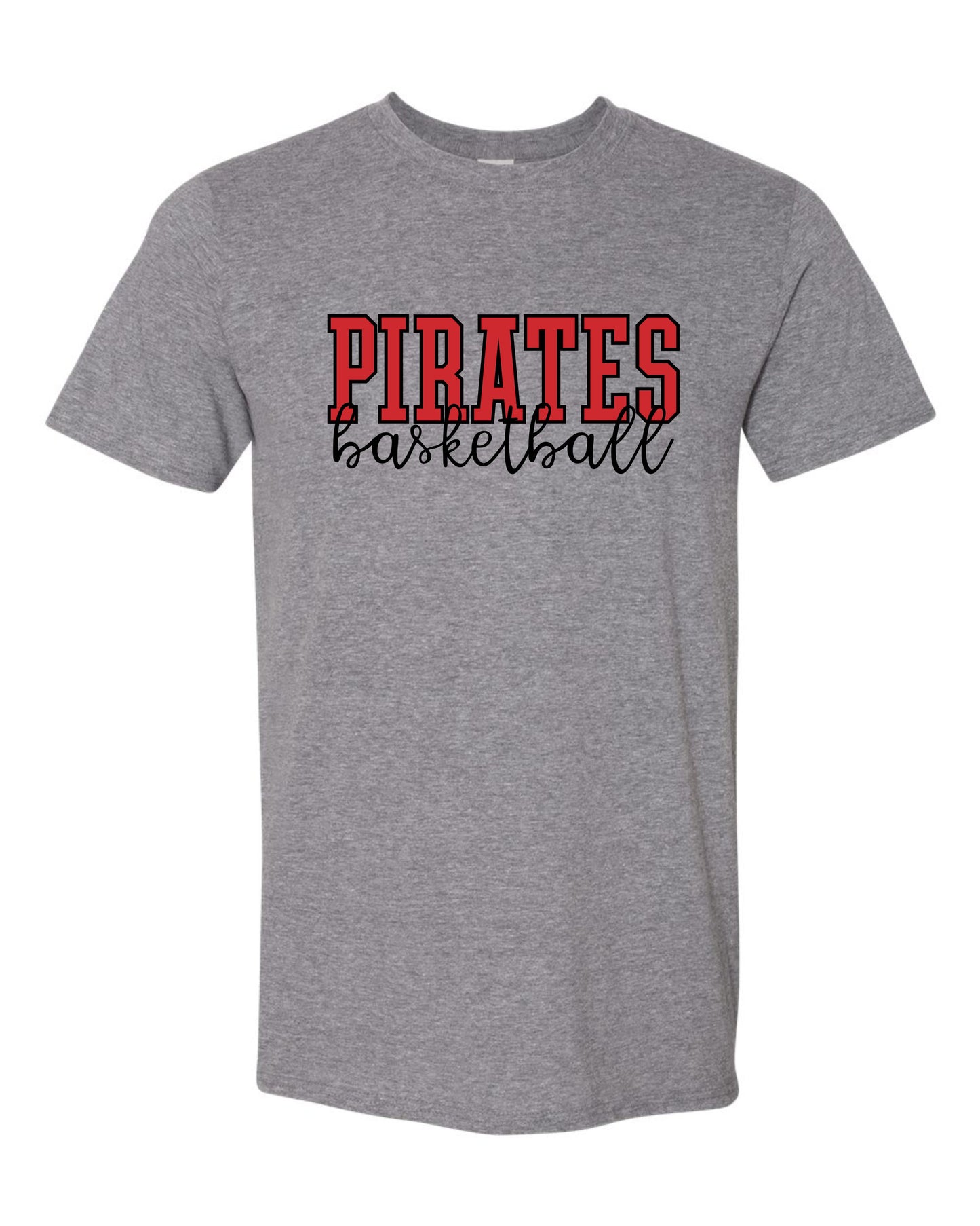 Lady Pirate Basketball Cursive Tee