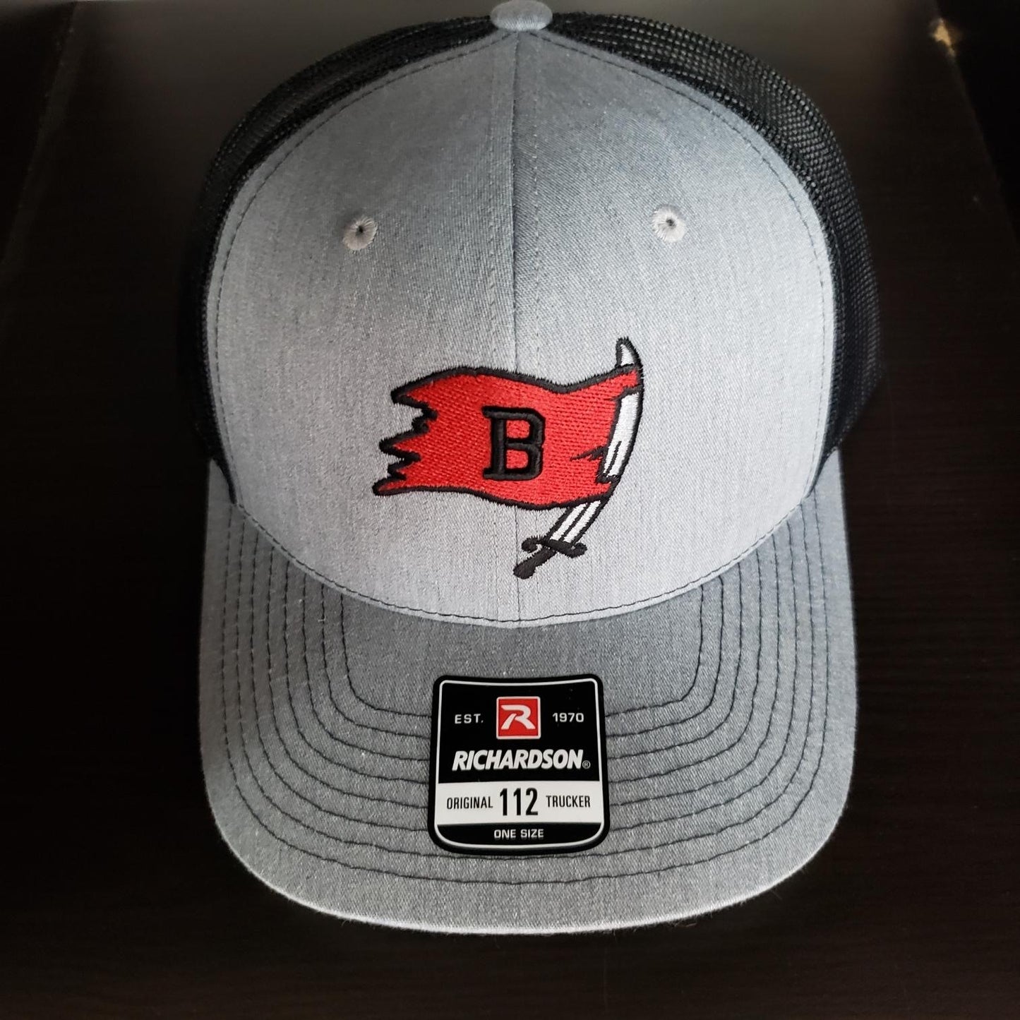 Branson Flag Grey w/ Black Trucker Hat