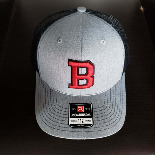 Branson B Grey w/ Black Trucker Hat