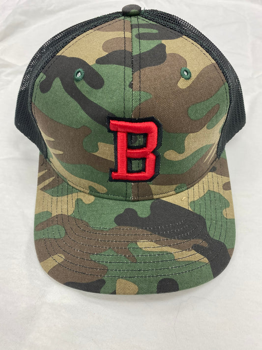 Branson B Camo Trucker Cap